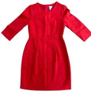 J. Crew Holiday Red Sheath Dress, size 4